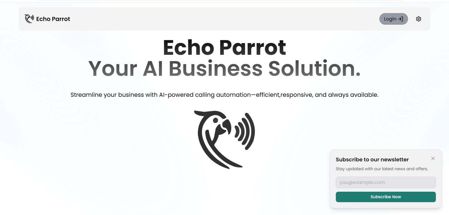 ONRTECH — EchoParrot — landing page